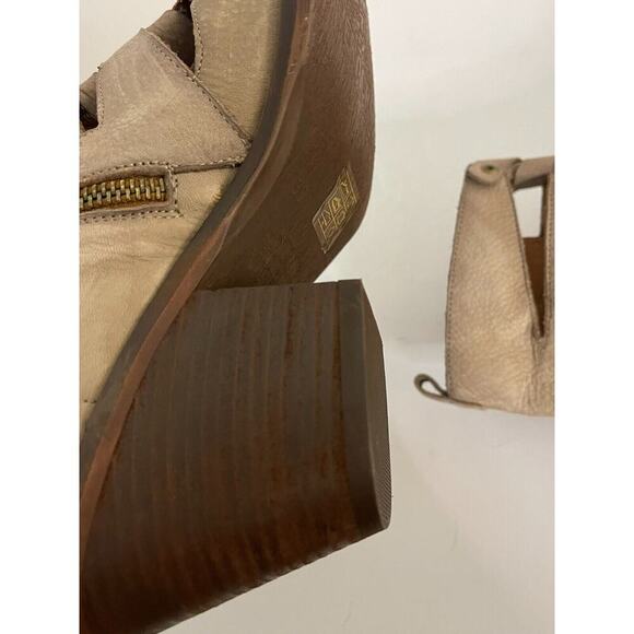Veracruz Sundace Triga Boots 39 / 9 9.5 Taupe Distressed Leather Boho Cowgirl - Picture 10 of 12